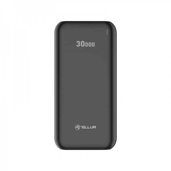 Tellur Powerbank PBC303 30.000mAh σε μαύρο χρώμα με 2x USB, 1xUSB-C (TLL158321)