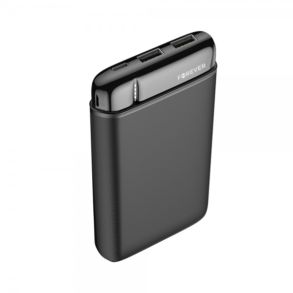 Forever TB-100L Powerbank 20.000mAh σε μαύρο χρώμα με 2x USB-A (GSM099220)