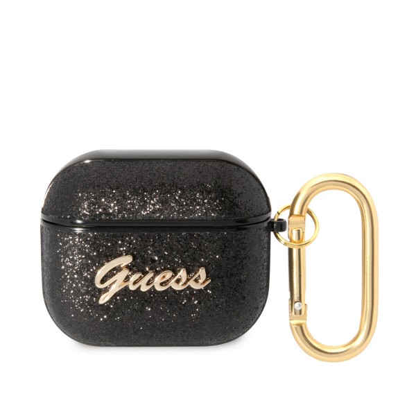 Guess Glitter Flakes Case Θήκη προστασίας από σιλικόνη για Apple Airpods 3 (Black) #GUA3HGGSHK