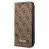 Guess “4G Logo Collection” Script Metal Logo Θήκη προστασίας από δερματίνη τύπου folio – iPhone 14 Plus (Καφέ) #GUBKP14MHG4SHW