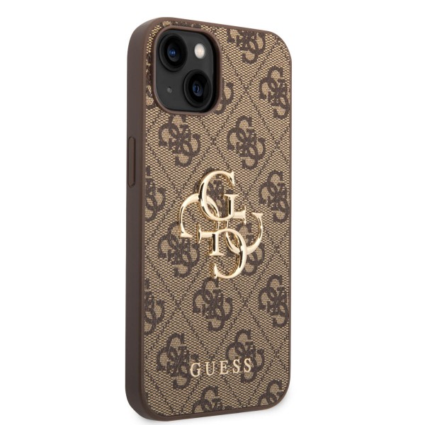 Guess “4G Logo Collection” Hard Case PU Leather Θήκη προστασίας από δερματίνη – iPhone 14 Plus (Καφέ) #GUHCP14M4GMGBR