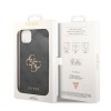 Guess “4G Logo Collection” Hard Case PU Leather Θήκη προστασίας από δερματίνη – iPhone 14 Plus (Γκρι) #GUHCP14M4GMGGR