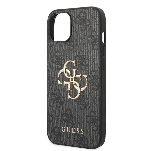 Guess “4G Logo Collection” Hard Case PU Leather Θήκη προστασίας από δερματίνη – iPhone 14 Plus (Γκρι) #GUHCP14M4GMGGR