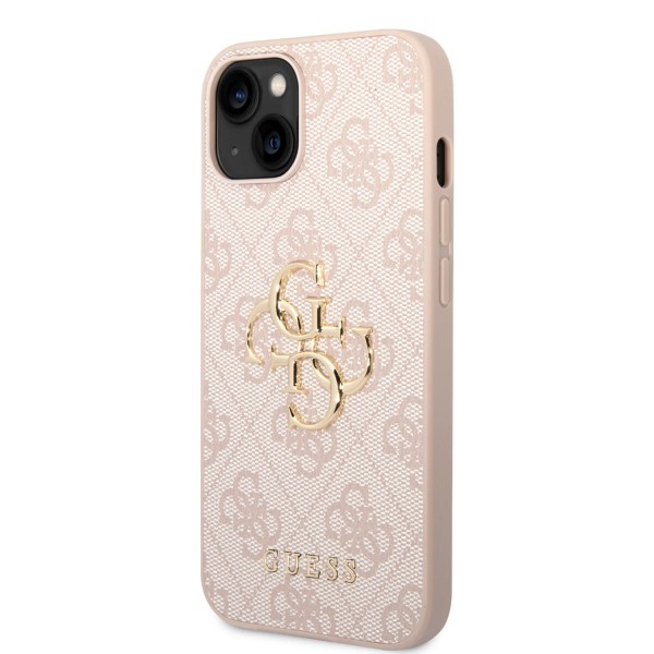 Guess “4G Logo Collection” Hard Case PU Leather Θήκη προστασίας από δερματίνη – iPhone 14 Plus (Ροζ) #GUHCP14M4GMGPI