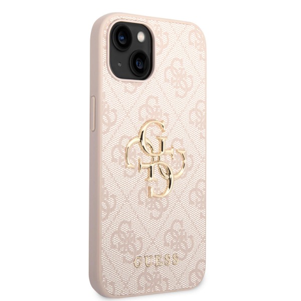 Guess “4G Logo Collection” Hard Case PU Leather Θήκη προστασίας από δερματίνη – iPhone 14 Plus (Ροζ) #GUHCP14M4GMGPI