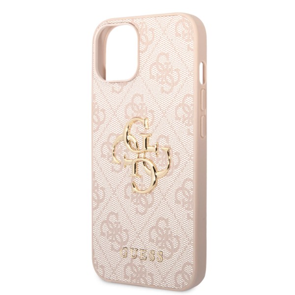 Guess “4G Logo Collection” Hard Case PU Leather Θήκη προστασίας από δερματίνη – iPhone 14 Plus (Ροζ) #GUHCP14M4GMGPI