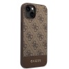 Guess “4G Logo Collection” Printed Stripe Θήκη προστασίας από δερματίνη – iPhone 14 Plus (Καφέ) #GUHCP14MG4GLBR