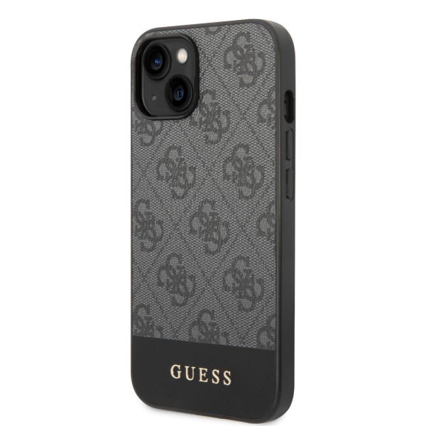 Guess “4G Logo Collection” Printed Stripe Θήκη προστασίας από δερματίνη – iPhone 14 Plus (Γκρι) #GUHCP14MG4GLGR