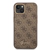 Guess “4G Logo Collection” Script Metal Logo Θήκη προστασίας από δερματίνη – iPhone 14 Plus (Καφέ)