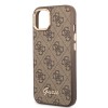 Guess “4G Logo Collection” Script Metal Logo Θήκη προστασίας από δερματίνη – iPhone 14 Plus (Καφέ)