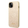 Guess Glitter Flakes Case with Ikonik Patch and Vintage Script Logo Θήκη προστασίας από σιλικόνη – iPhone 14 Plus (Glitter Gold) #GUHCP14MHGGSHD