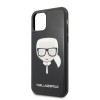 Karl Lagerfeld Double Layer Glitter Hard Case Karl's Head Θήκη προστασίας από σιλικόνη – Apple iPhone 11 Pro (Μαύρο)