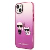 Karl Lagerfeld “Karl & Choupette” Back Cover Case Διάφανη Θήκη προστασίας από Liquid Silicone – iPhone 14 Plus (Pink) #KLHCP14MTGKCP