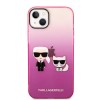 Karl Lagerfeld “Karl & Choupette” Back Cover Case Διάφανη Θήκη προστασίας από Liquid Silicone – iPhone 14 Plus (Pink) #KLHCP14MTGKCP