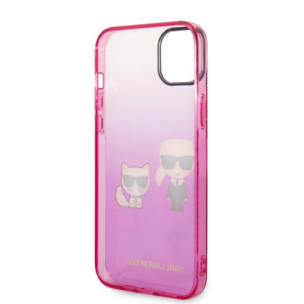 Karl Lagerfeld “Karl & Choupette” Back Cover Case Διάφανη Θήκη προστασίας από Liquid Silicone – iPhone 14 Plus (Pink) #KLHCP14MTGKCP