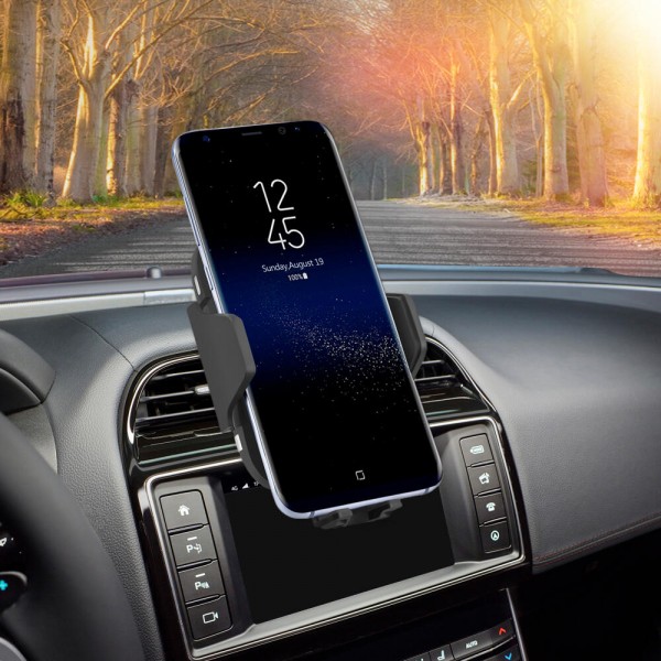 Tellur Fast Wireless Car Charger & Motorized Mount Βάση ασύρματης φόρτισης & Ασύρματος ταχυφορτιστής αυτοκινήτου κατάλληλος για Smartphone (Black)