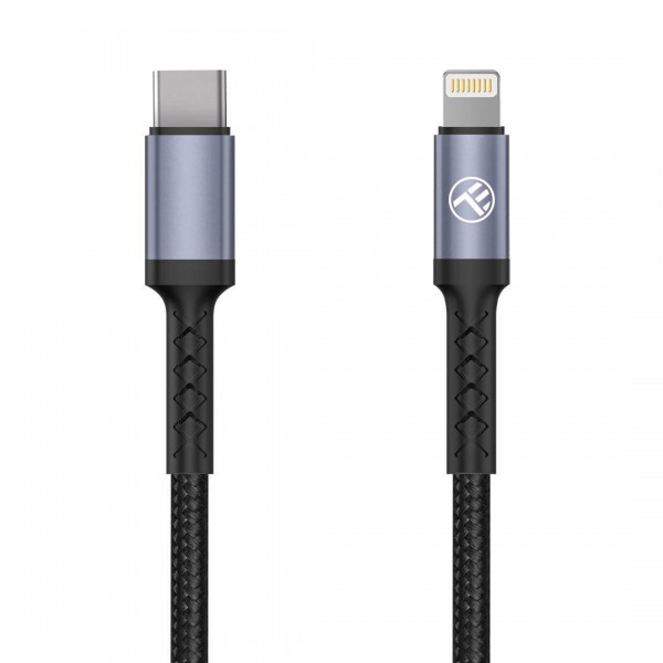 Καλώδιο φόρτισης και δεδομένων 30W Tellur Data Cable USB Type-C σε Lightning - 2 μέτρα σε μαύρο χρώμα