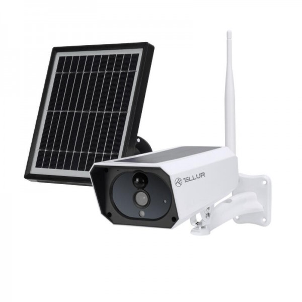 Tellur WiFi Smart Solar Outdoor Camera Έξυπνη IP Κάμερα εξωτερικού χώρου WiFi σε λευκό χρώμα, Solar, FullHD, 1080p, PIR