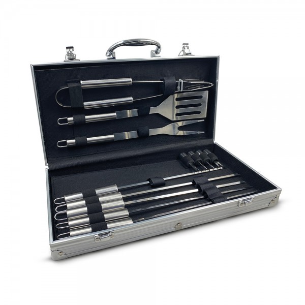 The Source BBQ Tool Set - Ανοξείδωτο σετ εργαλείων Barbeque (13 τεμάχια)