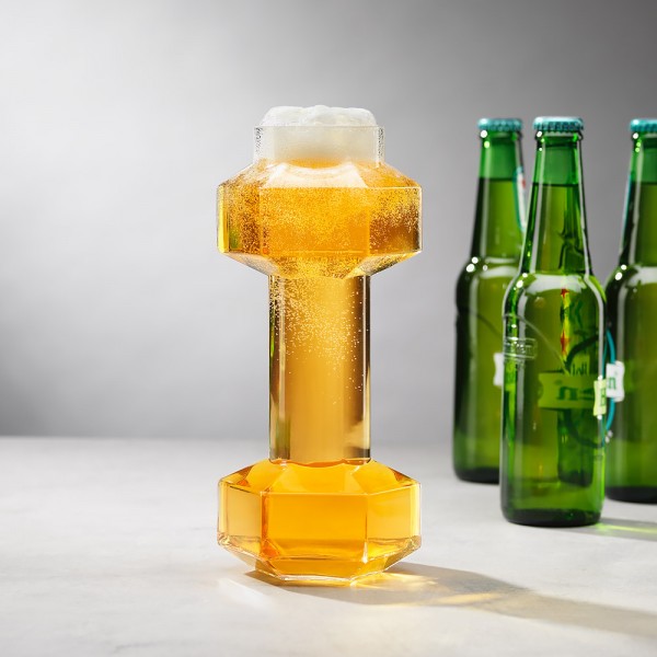 Dumbbell Beer Glass-Ποτήρι μπύρας σε σχήμα βαράκι γυμναστικής 600 ml #89606