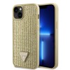 Guess “Rhinestones Triangle Metal Logo Collection” Θήκη προστασίας για iPhone 14 Χρυσό #GUHCP14SHDGTPD