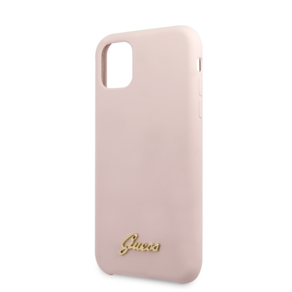 Guess “Vintage Script Gold Logo Collection” Σκληρή Θήκη προστασίας από σιλικόνη – Apple iPhone 11 Pro (Light Pink  – GUHCN58LSLMGLP)