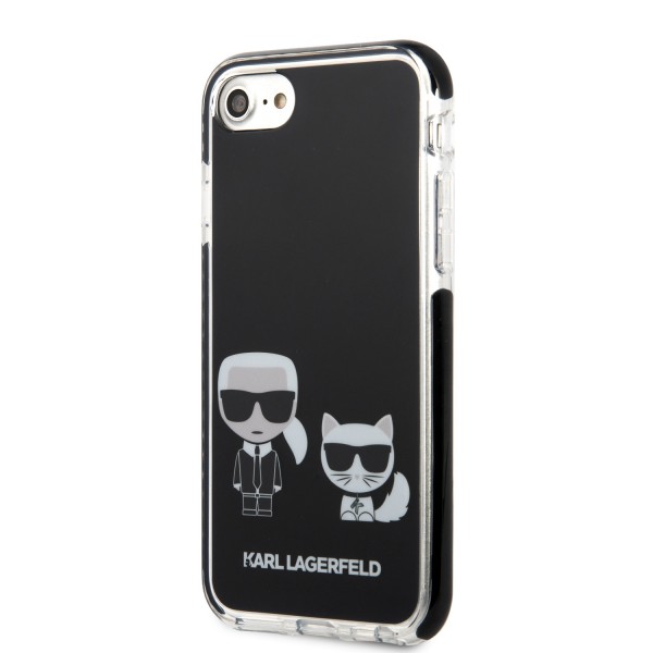 Karl Lagerfeld Ikonik Case “Karl & Choupette” Θήκη προστασίας από σκληρό πλαστικό – iPhone 7/8/SE (Μαύρο – KLHCI8TPEKCK)