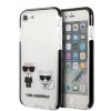 Karl Lagerfeld Ikonik Case “Karl & Choupette” Θήκη προστασίας από σκληρό πλαστικό – iPhone 7/8/SE Λευκό #KLHCI8TPEKCW