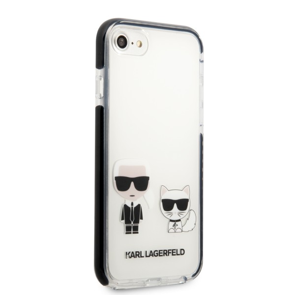 Karl Lagerfeld Ikonik Case “Karl & Choupette” Θήκη προστασίας από σκληρό πλαστικό – iPhone 7/8/SE Λευκό #KLHCI8TPEKCW