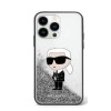 Karl Lagerfeld Ikonik Case Choupette Θήκη προστασίας από Liquid σιλικόνη – iPhone 11 Clear / Silver Glitter #KLHCN61LKCNSK