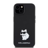 Karl Lagerfeld Choupette Metal Pin Hard Case Θήκη προστασίας από σιλικόνη – iPhone 15 Black #KLHCP15SSMHCNPK