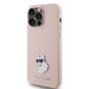 Karl Lagerfeld Choupette Metal Pin Hard Case Θήκη προστασίας από σιλικόνη – iPhone 15 Pro Max Pink #KLHCP15XSMHCNPP