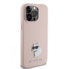 Karl Lagerfeld Choupette Metal Pin Hard Case Θήκη προστασίας από σιλικόνη – iPhone 15 Pro Max Pink #KLHCP15XSMHCNPP