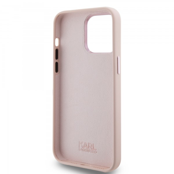 Karl Lagerfeld Choupette Metal Pin Hard Case Θήκη προστασίας από σιλικόνη – iPhone 15 Pro Max Pink #KLHCP15XSMHCNPP