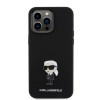 Karl Lagerfeld Ikonik Metal Pin Hard Case Θήκη προστασίας από σιλικόνη – iPhone 15 Pro Max Black #KLHCP15XSMHKNPK