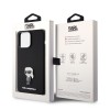 Karl Lagerfeld Ikonik Metal Pin Hard Case Θήκη προστασίας από σιλικόνη – iPhone 15 Pro Max Black #KLHCP15XSMHKNPK