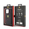 Ferrari Twist Metal Logo Hard Case Θήκη προστασίας από δερματίνη – iPhone 15 Pro Black #FEHCP15LPTWK