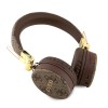 Guess “4G Logo” Over Ear Bluetooth Headphones Ακουστικά Over Ear από δερματίνη με μεταλλικό Logo Brown #GUBH704GEMW