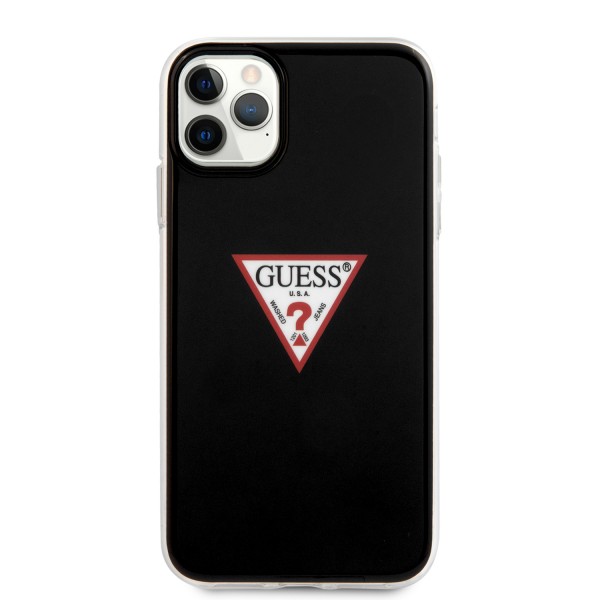 Guess “Triangle Logo Collection” Θήκη προστασίας από σιλικόνη – iPhone 11 Pro (Clear / Silver)