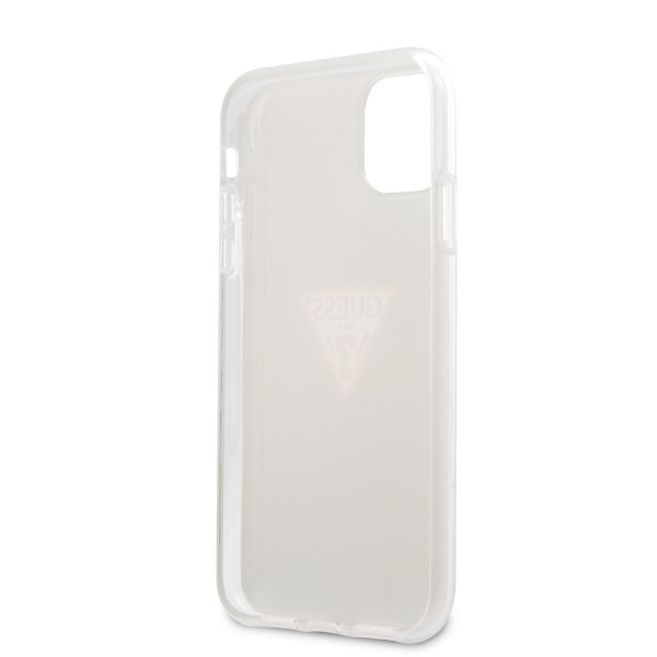 Guess “Triangle Logo Collection” Θήκη προστασίας από σιλικόνη – iPhone 11 Pro (Clear / Silver)