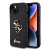 Guess Fixed Glitter 4G Logo Case Θήκη προστασίας από σιλικόνη – iPhone 15 Black #GUHCP15SHG4SGK