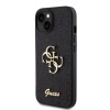 Guess Fixed Glitter 4G Logo Case Θήκη προστασίας από σιλικόνη – iPhone 15 Black #GUHCP15SHG4SGK