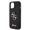 Guess Fixed Glitter 4G Logo Case Θήκη προστασίας από σιλικόνη – iPhone 15 Black #GUHCP15SHG4SGK