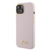 Guess “Vintage Script Gold Logo Collection” Σκληρή Θήκη προστασίας από σιλικόνη – Apple iPhone 15 Ροζ #GUHCP15SSMBSLP