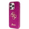 Guess Fixed Glitter 4G Logo Case Θήκη προστασίας από σιλικόνη – iPhone 15 Pro Max Purple  #GUHCP15XHG4SGU