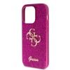 Guess Fixed Glitter 4G Logo Case Θήκη προστασίας από σιλικόνη – iPhone 15 Pro Max Purple  #GUHCP15XHG4SGU