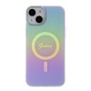 Guess Iridescent Magsafe Case Πολύχρωμη θήκη προστασίας από σκληρό πλαστικό – iPhone 15 Rainbow Purple #GUHMP15SHITSU