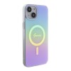 Guess Iridescent Magsafe Case Πολύχρωμη θήκη προστασίας από σκληρό πλαστικό – iPhone 15 Rainbow Purple #GUHMP15SHITSU