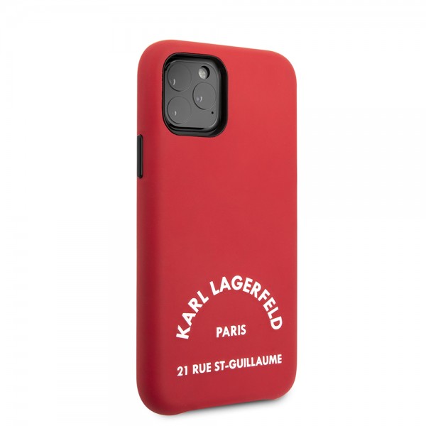 Karl Lagerfeld “St.Guillaume Logo Collection” Θήκη προστασίας από δερματίνη – iPhone 11 Pro (Red – KLHCN58NYRE)