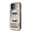 Karl Lagerfeld Liquid Glitter Case 2 Heads Θήκη προστασίας – iPhone 11 (Black/Glitter – Gold KLHCN61KCGLGO)